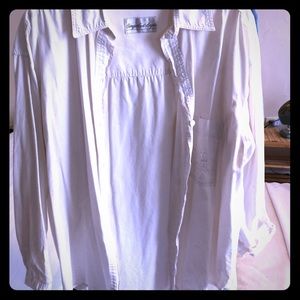 Cotton shirt white vintage jacket top blouse
